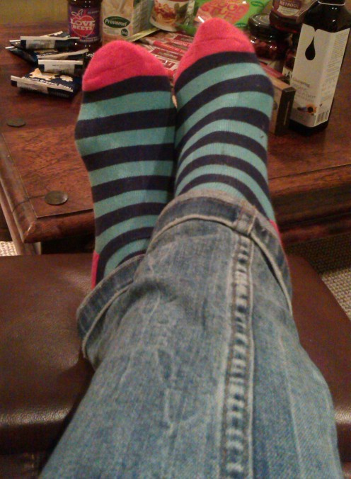BAM wide stripe socks